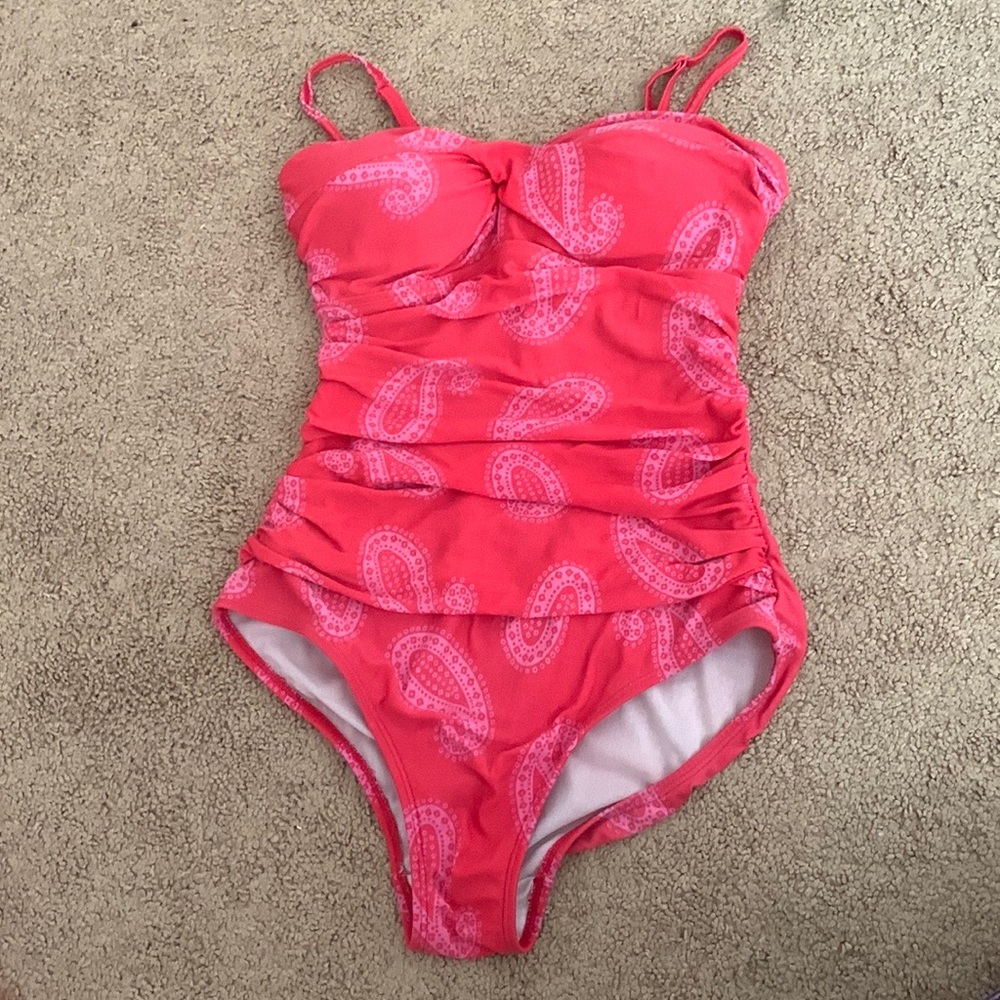 boden pink one piece swimsuit